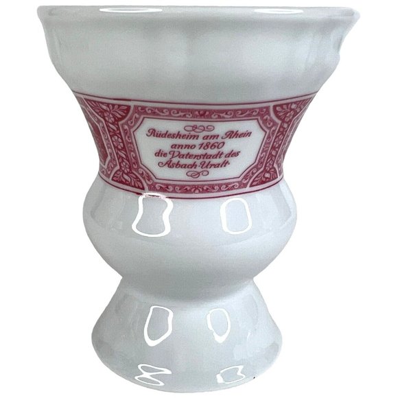 Vintage Hohr RASTAL Grenzhausen German Cup Beer Mug White Red Porcelain Vase - Picture 2 of 13